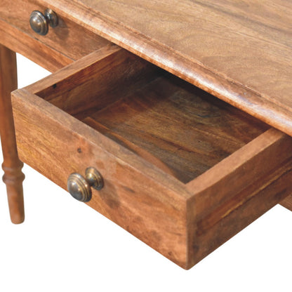 Carmel 3 Drawer Turned Leg Wood Console