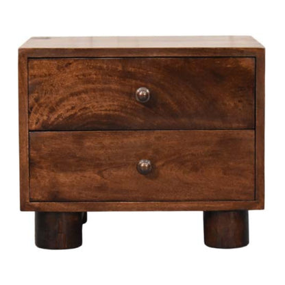 Montecito Walnut 2 Drawer Nightstand