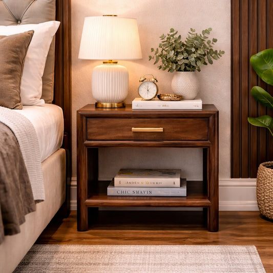 Montecito Walnut Open Nightstand