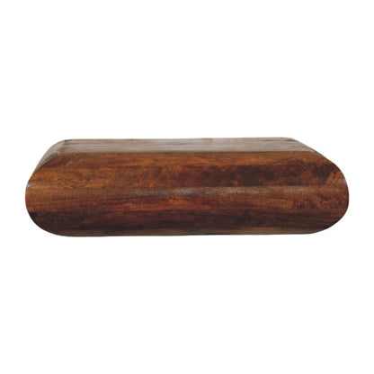Marin Chestnut Floating Curved Nightstand