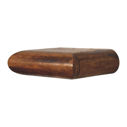 Marin Chestnut Floating Curved Nightstand