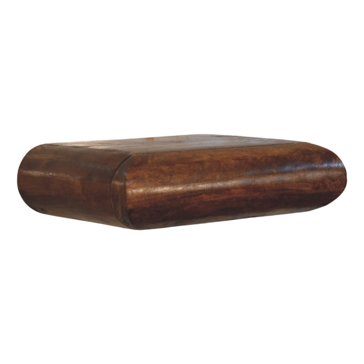 Marin Chestnut Floating Curved Nightstand