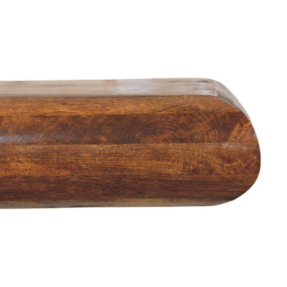 Marin Chestnut Floating Curved Nightstand
