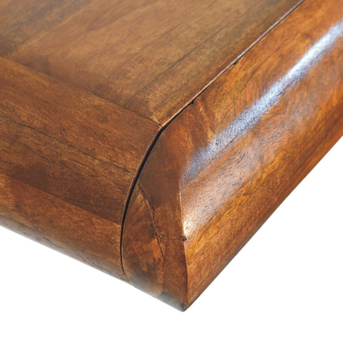 Marin Chestnut Floating Curved Nightstand