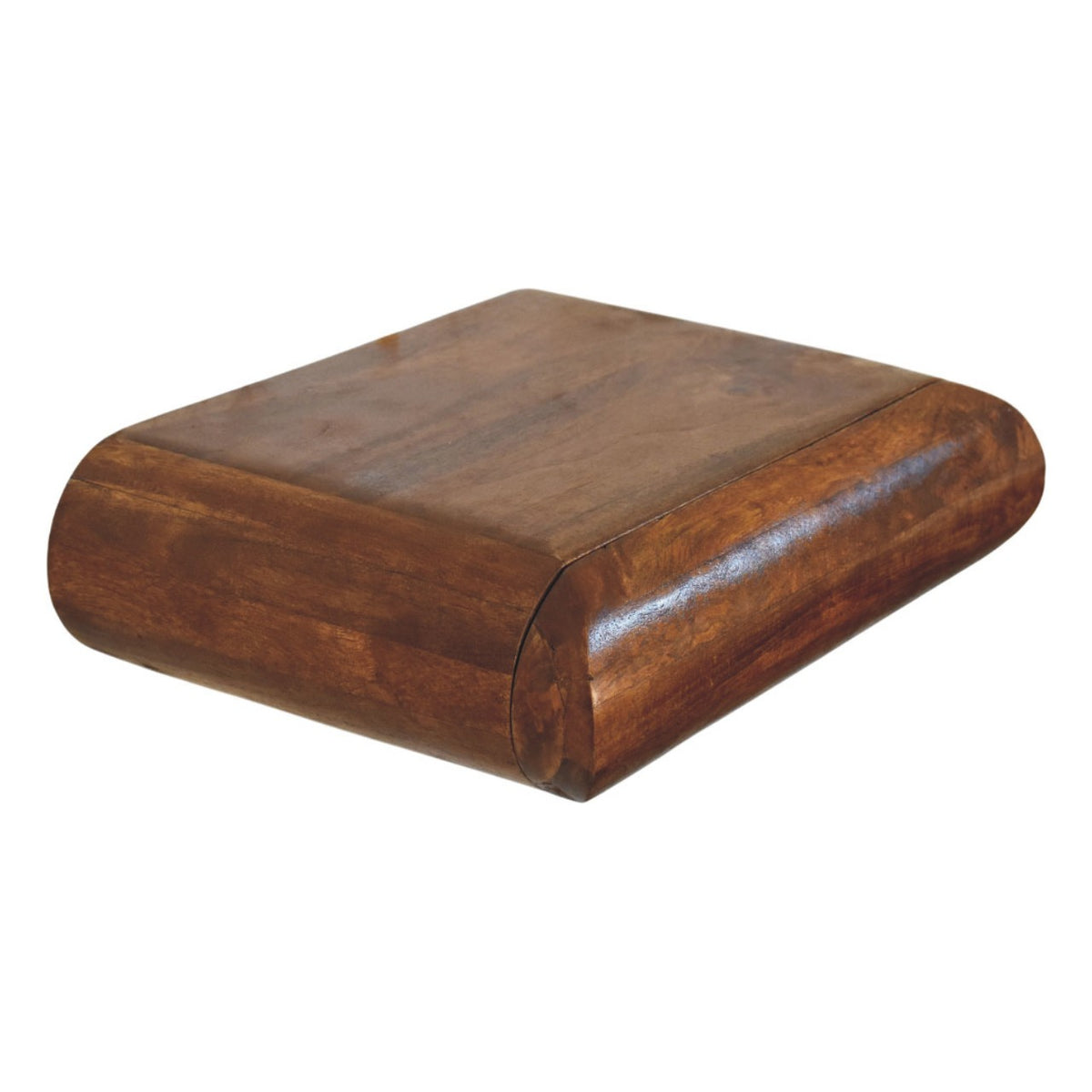 Marin Chestnut Floating Curved Nightstand