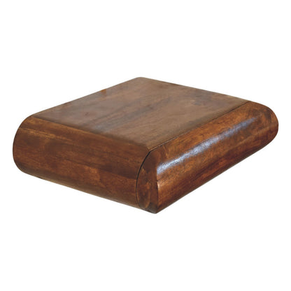 Marin Chestnut Floating Curved Nightstand
