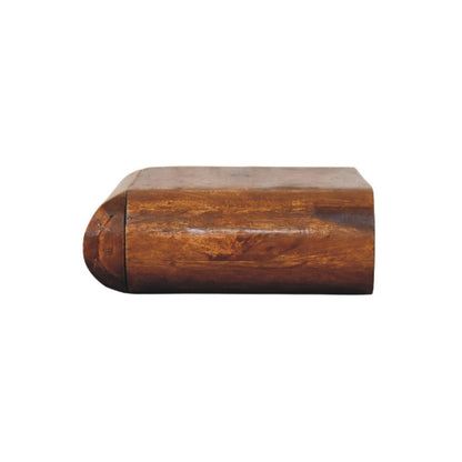Marin Chestnut Floating Curved Nightstand