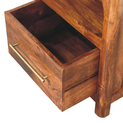 Arched Chestnut 1 Drawer Nightstand