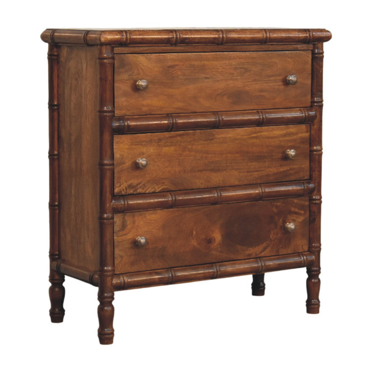 Key West Bamboo 3 Drawer Chestnut Chest