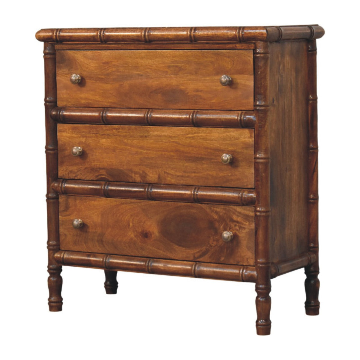 Key West Bamboo 3 Drawer Chestnut Chest