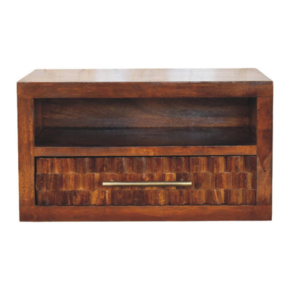 Santa Fe Carved Chestnut 1 Drawer Nightstand