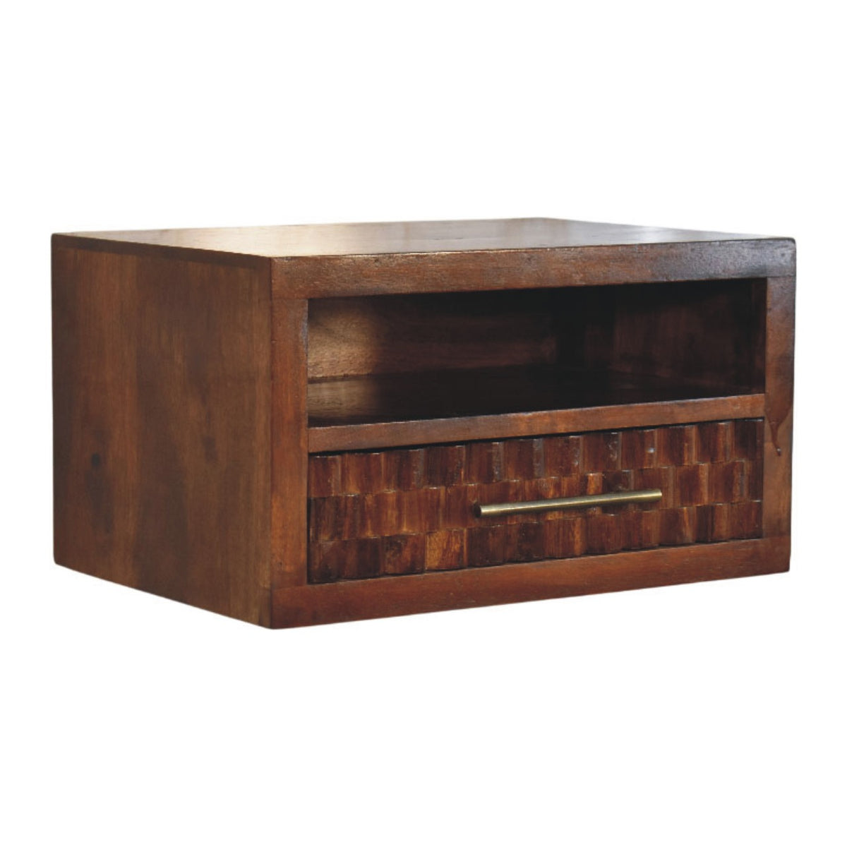 Santa Fe Carved Chestnut 1 Drawer Nightstand