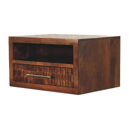 Santa Fe Carved Chestnut 1 Drawer Nightstand