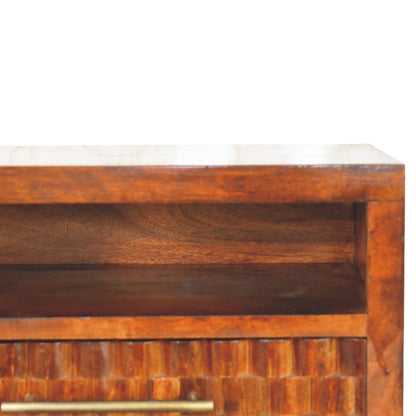 Santa Fe Carved Chestnut 1 Drawer Nightstand