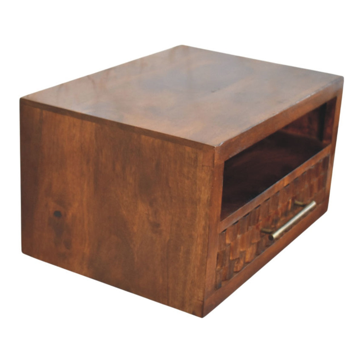 Santa Fe Carved Chestnut 1 Drawer Nightstand