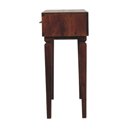 Santa Fe Carved Chestnut Wood Console Table