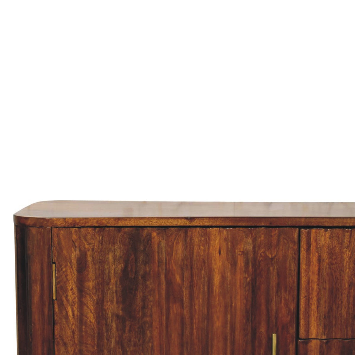 Highland Chestnut Curved 3 Drawer Sideboard