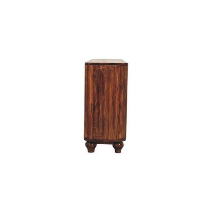 Highland Chestnut Curved 3 Drawer Sideboard