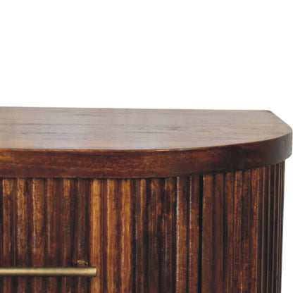 Highland Chestnut Ribbed Bedside Table