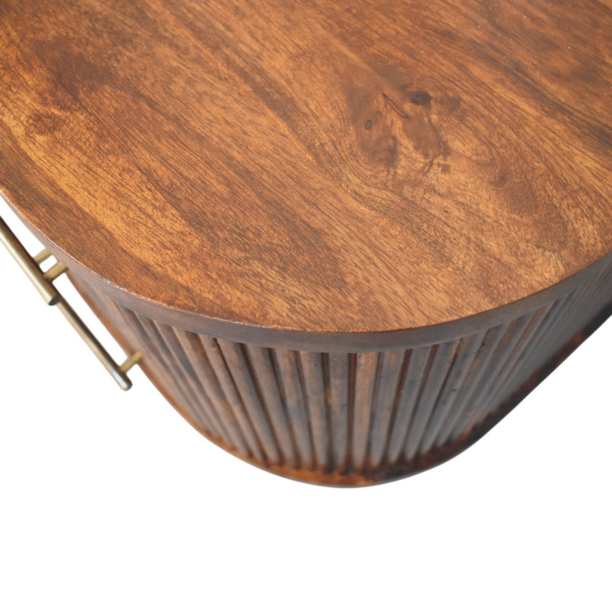 Highland Chestnut Ribbed Bedside Table