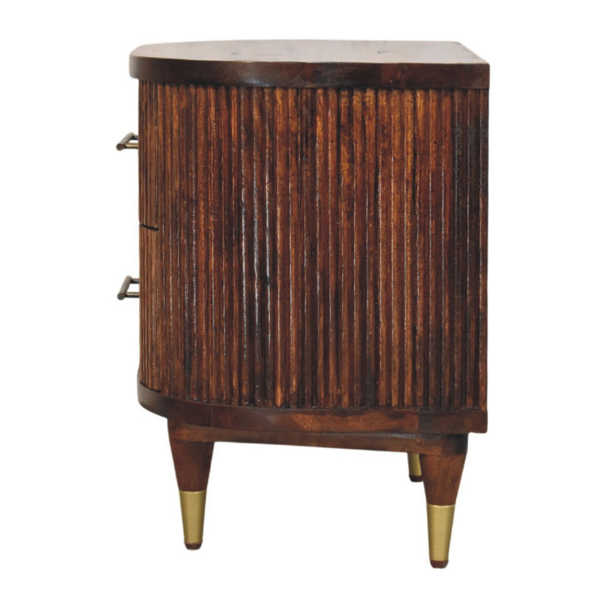 Highland Chestnut Ribbed Bedside Table