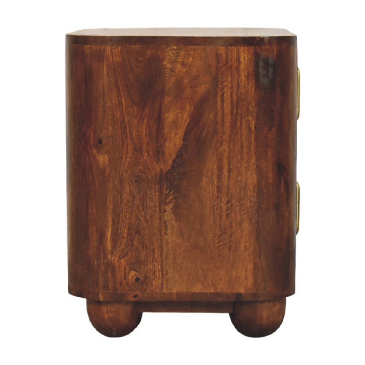 Highland Chestnut Curved Bedside Table