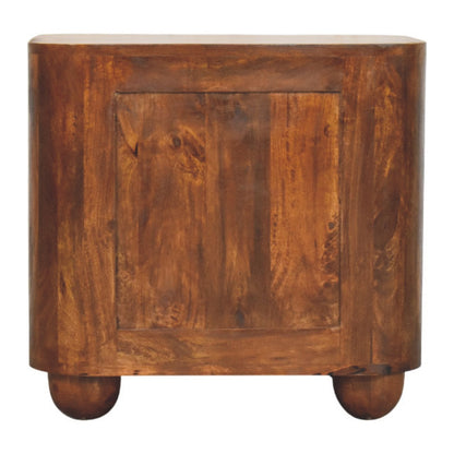 Highland Chestnut Curved Bedside Table