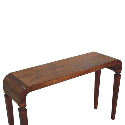 Boston Curved Solid Wood Console Table