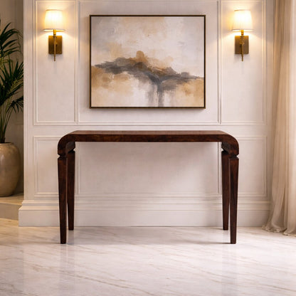 Boston Curved Solid Wood Console Table