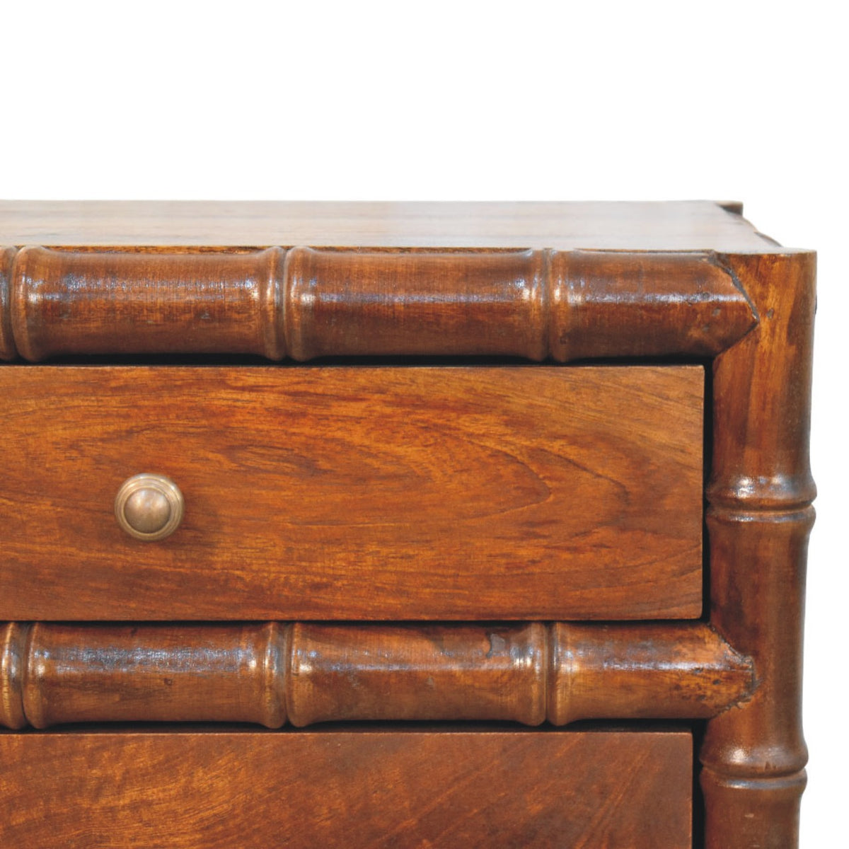 Key West Bamboo 2 Drawer Chestnut Nightstand