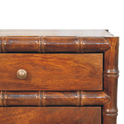 Key West Bamboo 2 Drawer Chestnut Nightstand