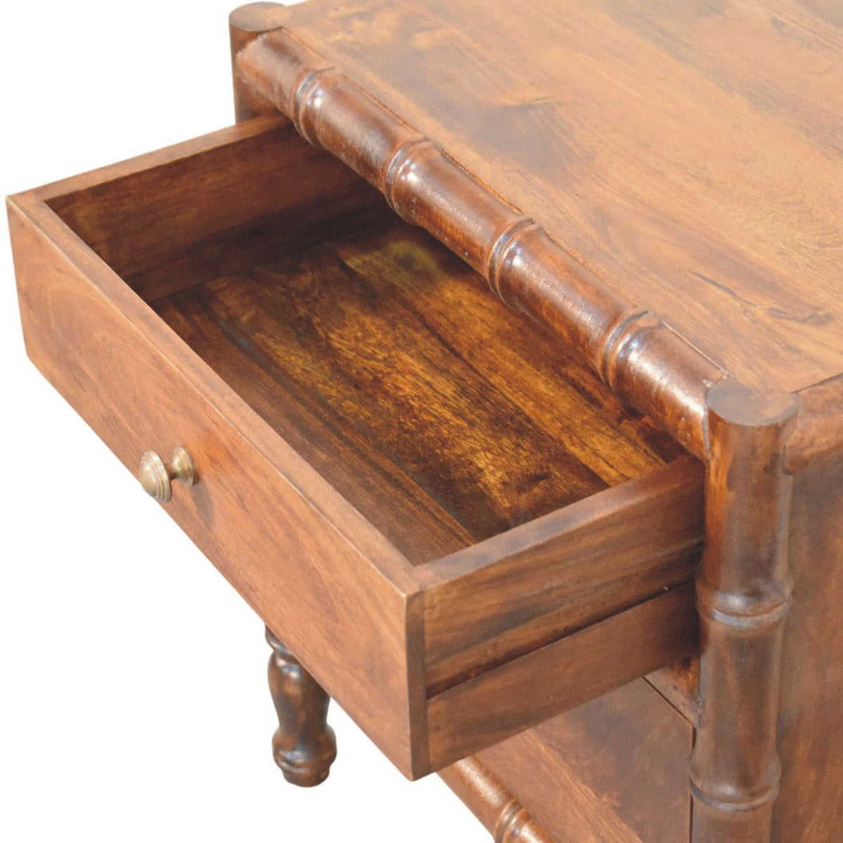 Key West Bamboo 2 Drawer Chestnut Nightstand