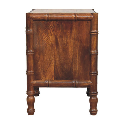 Key West Bamboo 2 Drawer Chestnut Nightstand