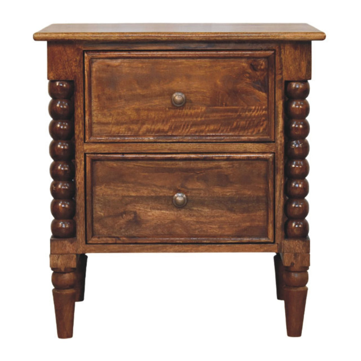 Savannah Spindle Chestnut 2 Drawer Nightstand