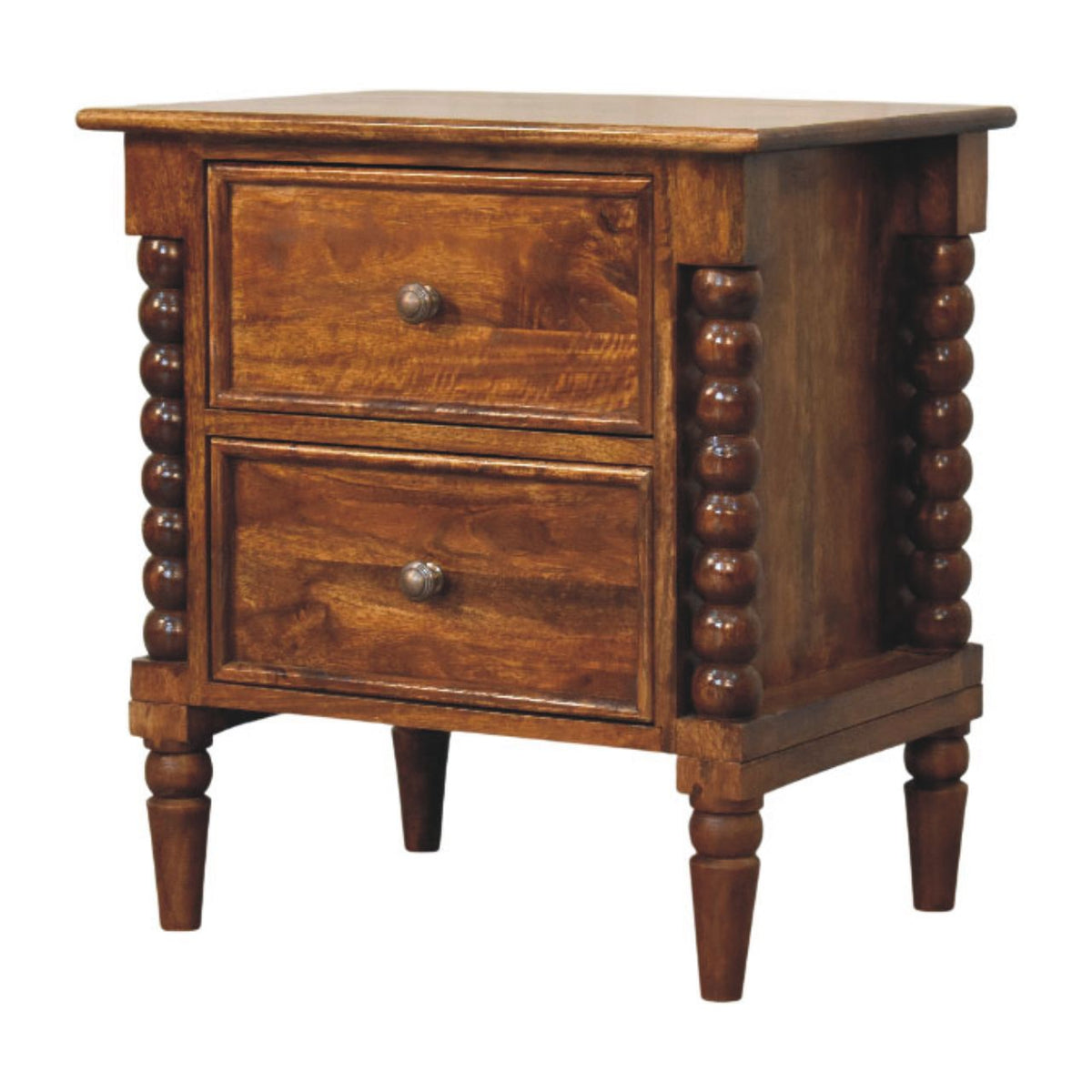 Savannah Spindle Chestnut 2 Drawer Nightstand