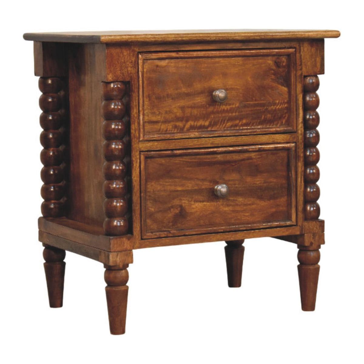 Savannah Spindle Chestnut 2 Drawer Nightstand