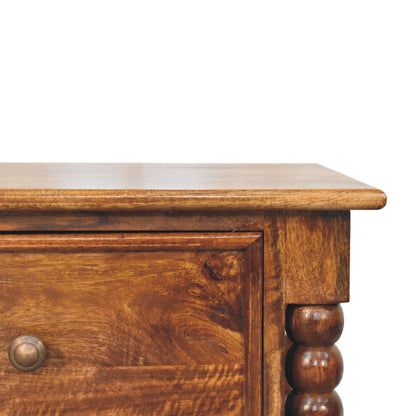 Savannah Spindle Chestnut 2 Drawer Nightstand