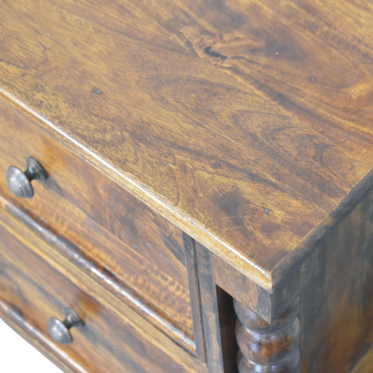 Savannah Spindle Chestnut 2 Drawer Nightstand