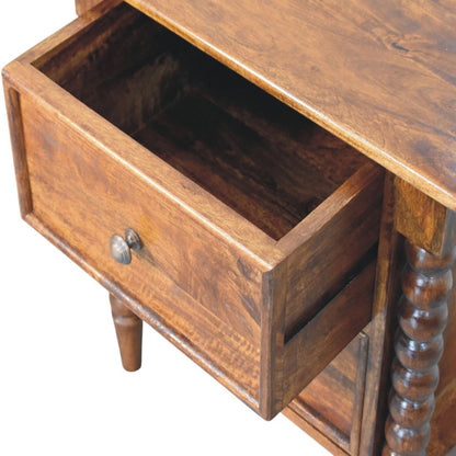 Savannah Spindle Chestnut 2 Drawer Nightstand