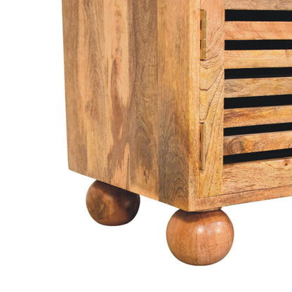 Sutton Buffalo Leather Slatted Shoe Cabinet