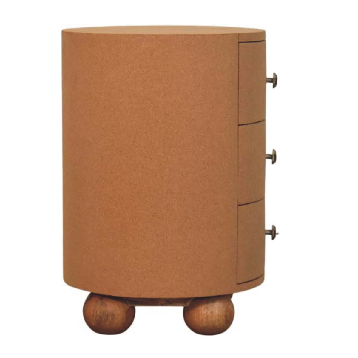 Artisan Cork Timber 3 Drawer Nightstand