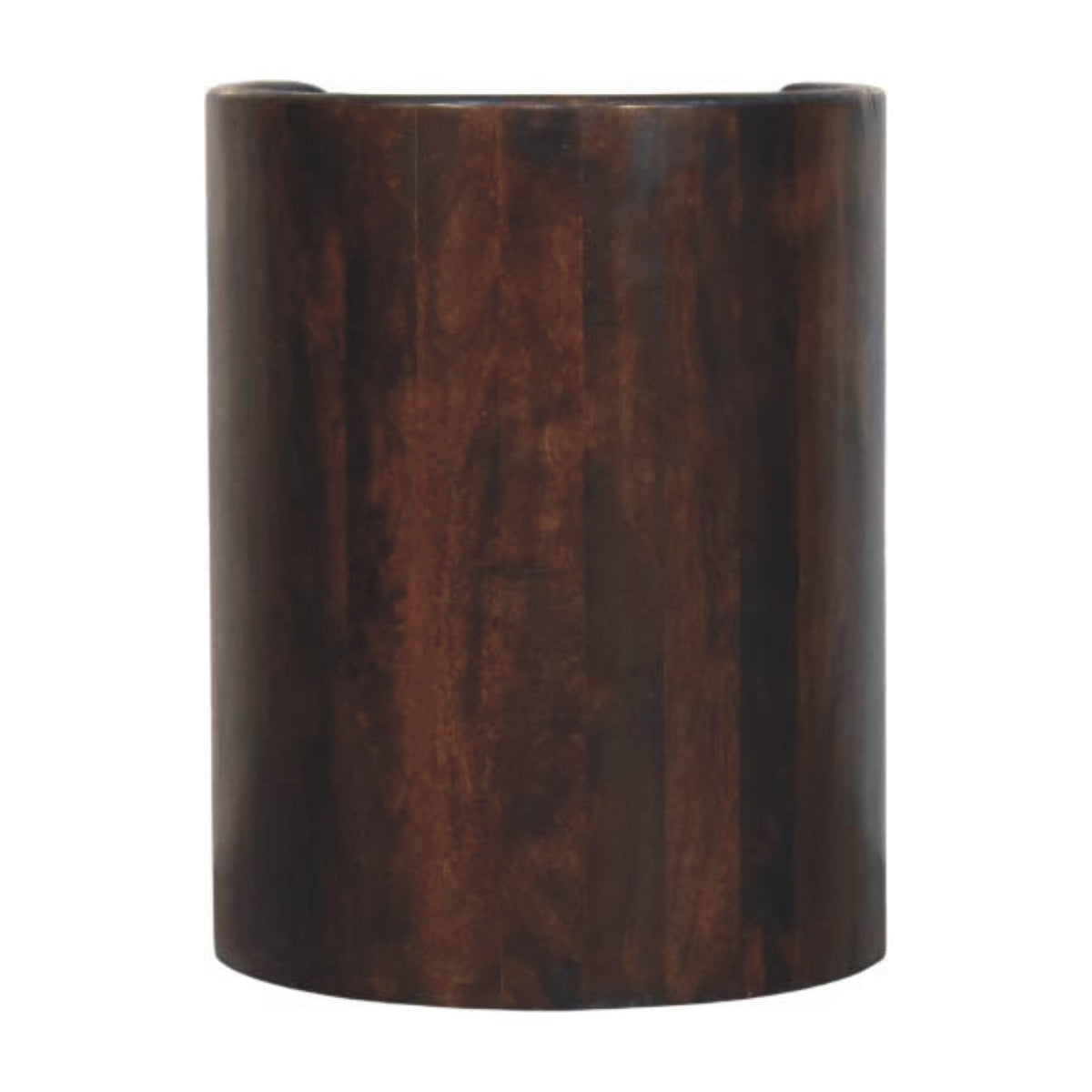 Mocha Round 2 Drawer Timber Accent Table
