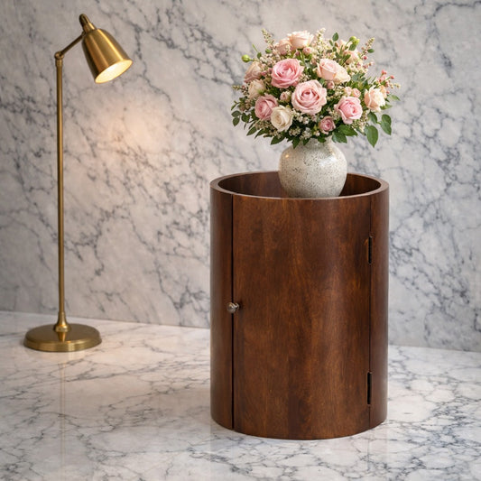 Winewood Cylindrical 1 Door Nightstand
