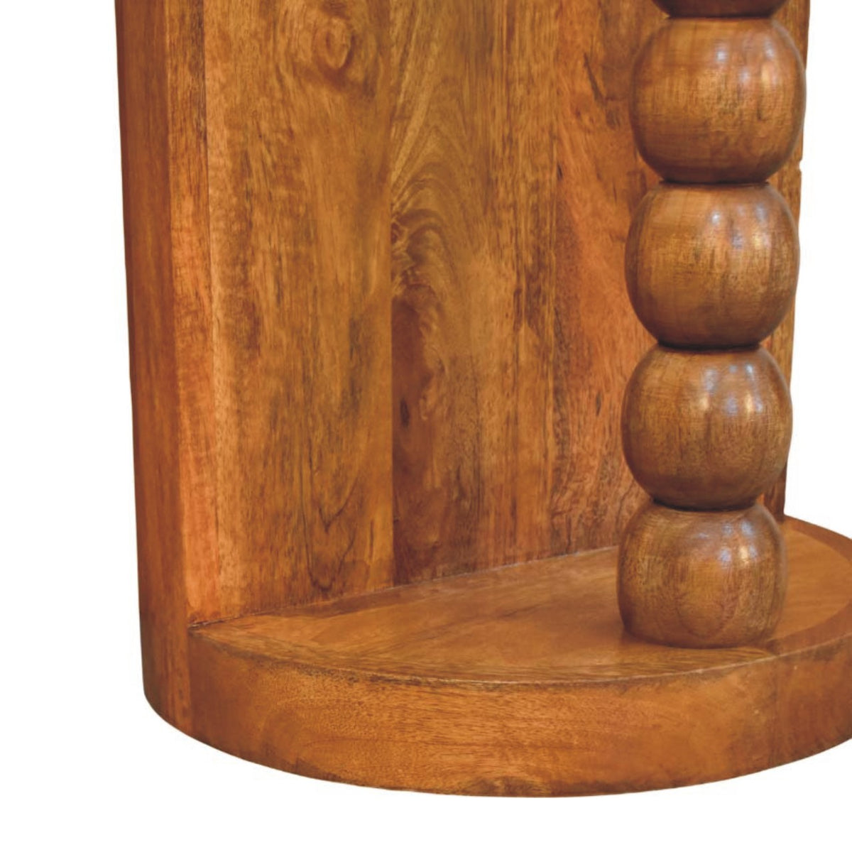 Savannah Spindle Amber Oak Marble Side Table