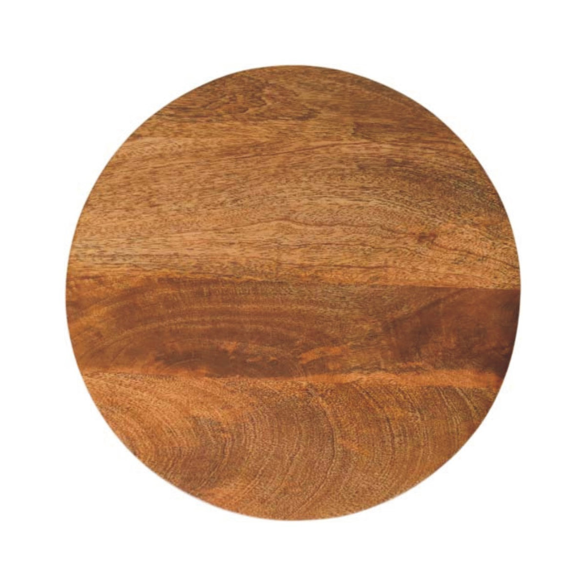 Taos Amber Oak Round Fluted Side Table