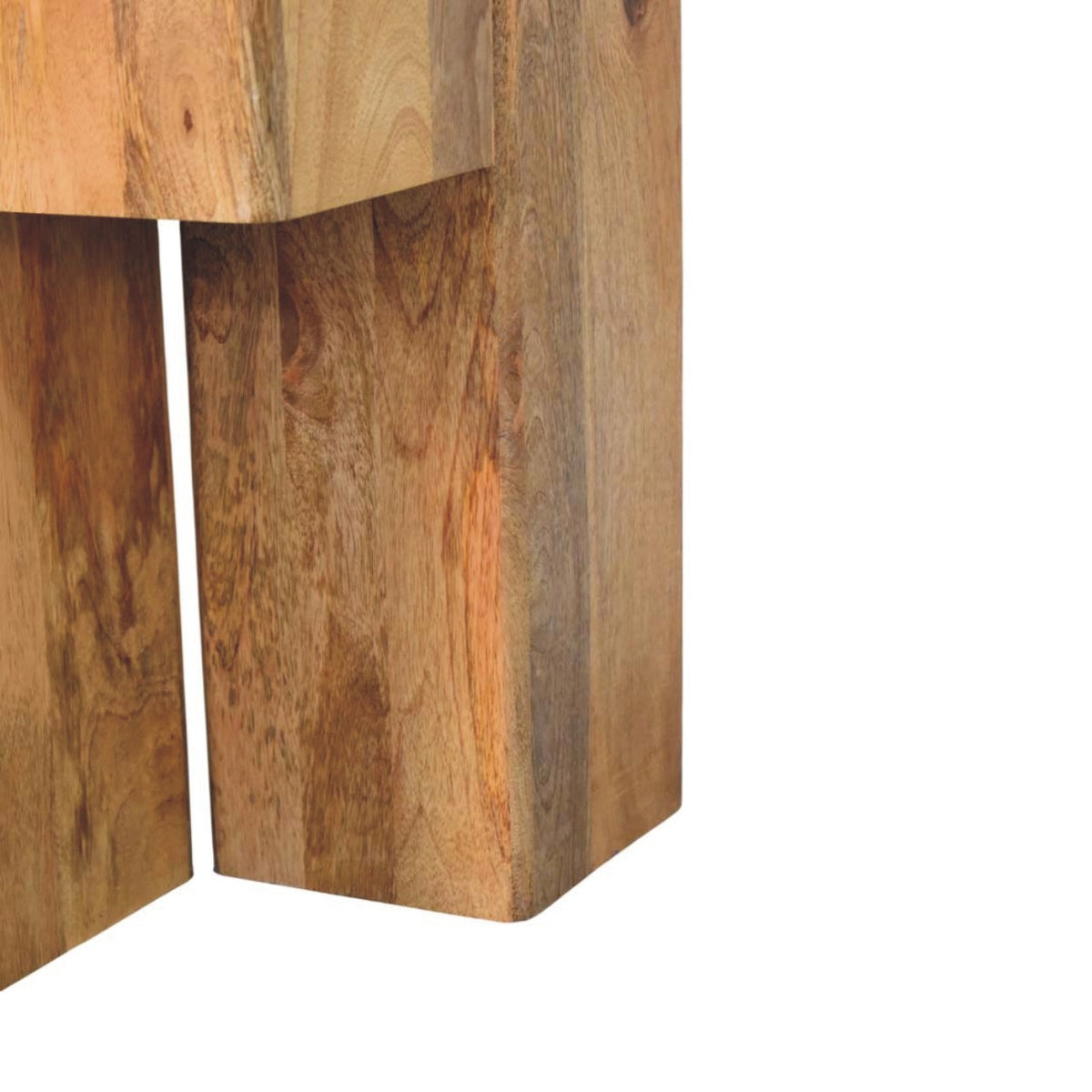 Beacon Travertine Top Block Accent Side Table