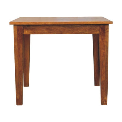 Teak Toned Solid Timber Artisan Dining Table