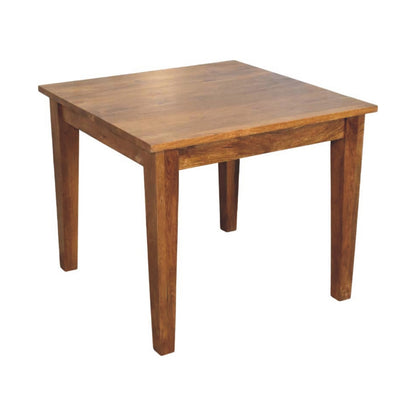 Teak Toned Solid Timber Artisan Dining Table