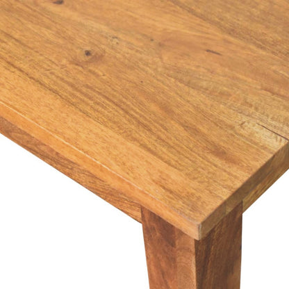Teak Toned Solid Timber Artisan Dining Table