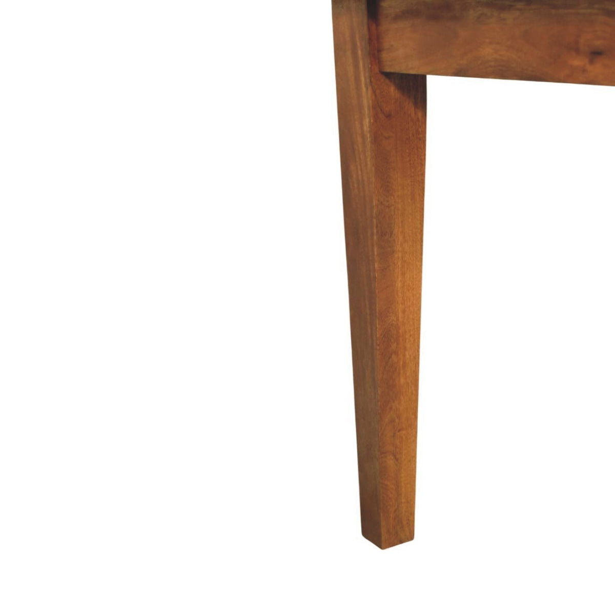 Teak Toned Solid Timber Artisan Dining Table